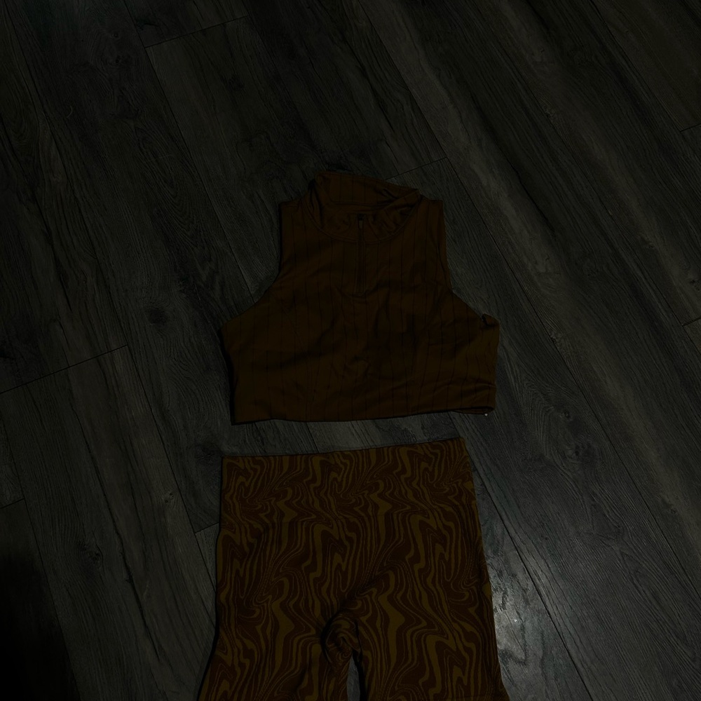 Bando cropped shirt with matching shorts